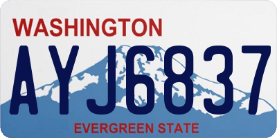 WA license plate AYJ6837