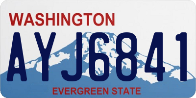 WA license plate AYJ6841