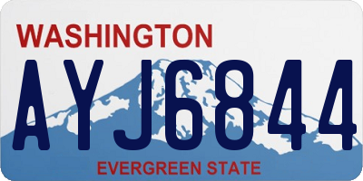 WA license plate AYJ6844