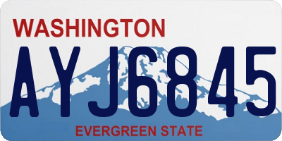 WA license plate AYJ6845