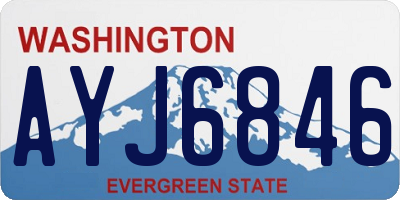 WA license plate AYJ6846