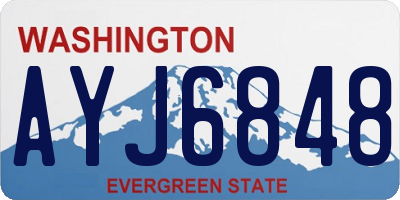 WA license plate AYJ6848
