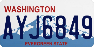 WA license plate AYJ6849