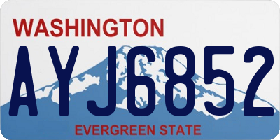 WA license plate AYJ6852