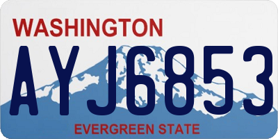 WA license plate AYJ6853