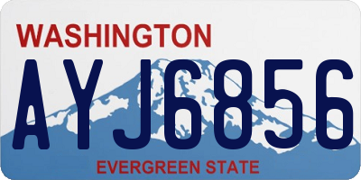 WA license plate AYJ6856