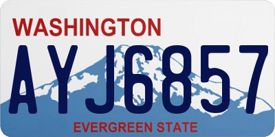 WA license plate AYJ6857