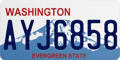 WA license plate AYJ6858