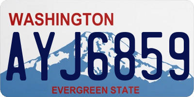 WA license plate AYJ6859