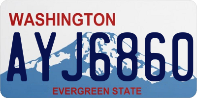 WA license plate AYJ6860
