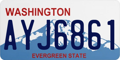 WA license plate AYJ6861