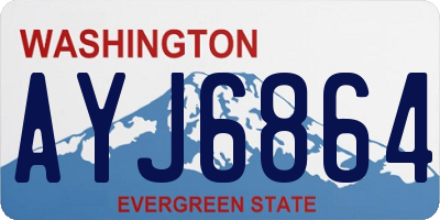 WA license plate AYJ6864