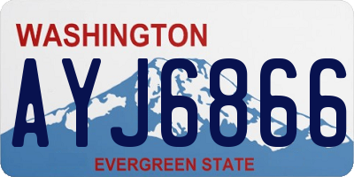 WA license plate AYJ6866