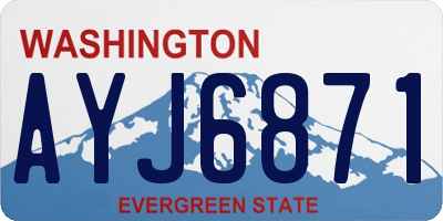 WA license plate AYJ6871