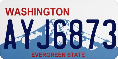 WA license plate AYJ6873