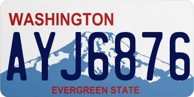 WA license plate AYJ6876