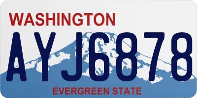 WA license plate AYJ6878