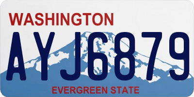 WA license plate AYJ6879