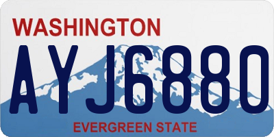 WA license plate AYJ6880