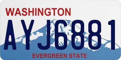 WA license plate AYJ6881