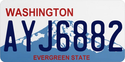 WA license plate AYJ6882