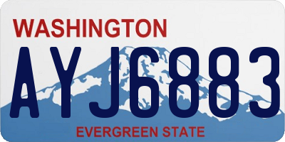 WA license plate AYJ6883
