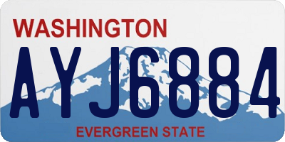 WA license plate AYJ6884