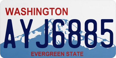 WA license plate AYJ6885