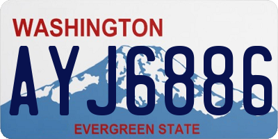 WA license plate AYJ6886