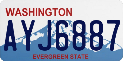 WA license plate AYJ6887
