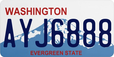 WA license plate AYJ6888