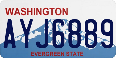 WA license plate AYJ6889