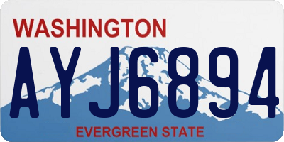 WA license plate AYJ6894