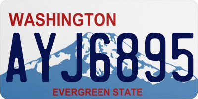 WA license plate AYJ6895