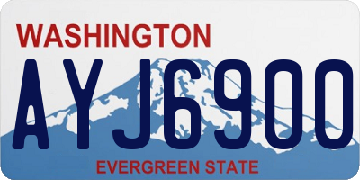 WA license plate AYJ6900