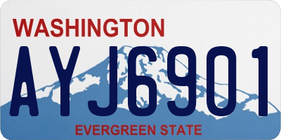 WA license plate AYJ6901