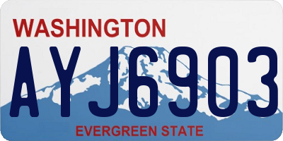 WA license plate AYJ6903
