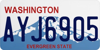 WA license plate AYJ6905