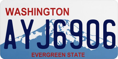 WA license plate AYJ6906