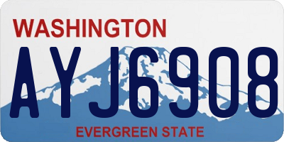 WA license plate AYJ6908