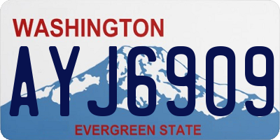 WA license plate AYJ6909