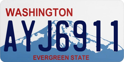 WA license plate AYJ6911