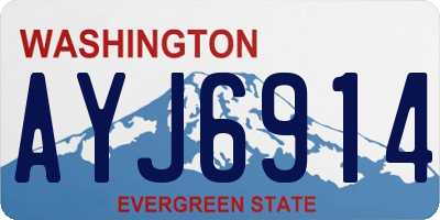 WA license plate AYJ6914