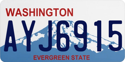 WA license plate AYJ6915
