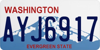 WA license plate AYJ6917