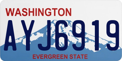 WA license plate AYJ6919