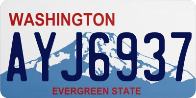 WA license plate AYJ6937