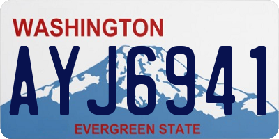 WA license plate AYJ6941