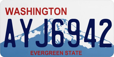 WA license plate AYJ6942
