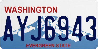 WA license plate AYJ6943